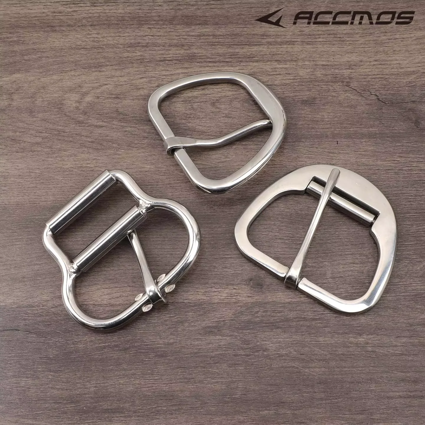 Stainless Steel Hand Polished Girth Buckle Cinch Belt End Clip for Horse Equipment Equestrian Parts Belly Strap Buckle