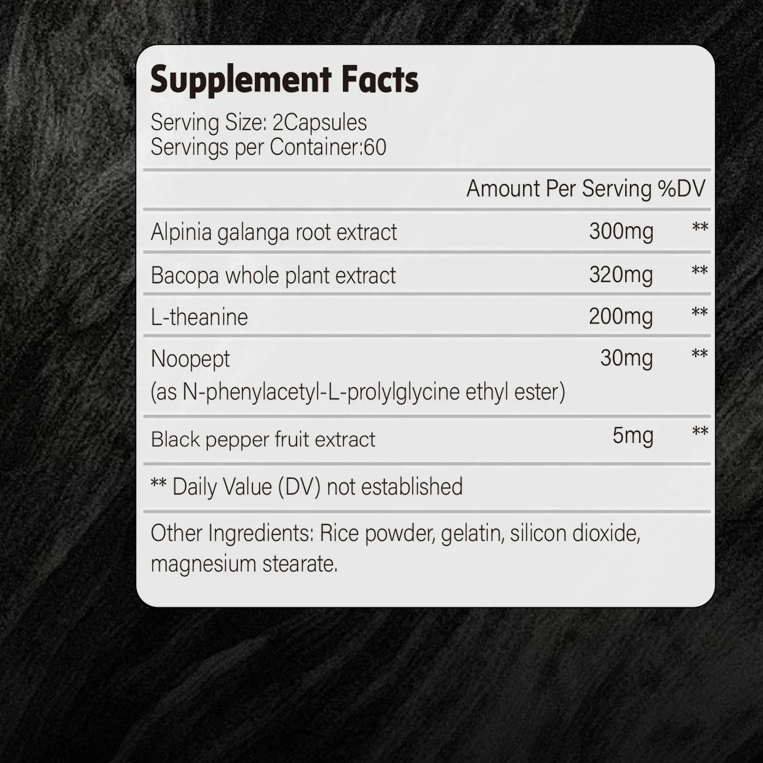 Neuroctane brain Support-nootropic สำหรับอาหารเสริมความเข้มข้นของสมาธิเพื่อสุขภาพสมอง