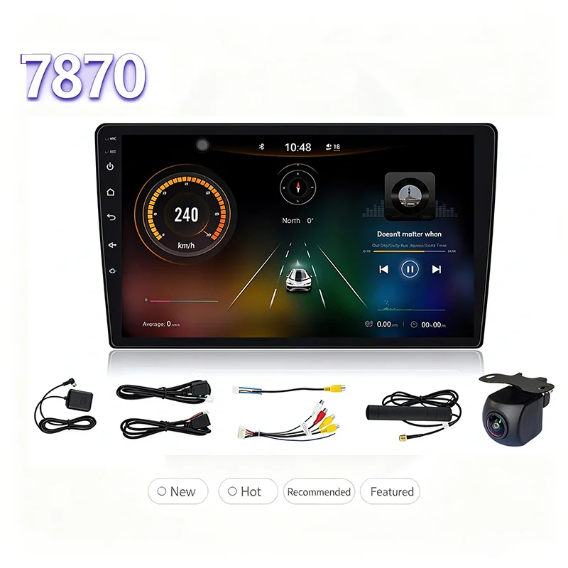 New 7870 9Inch Double Din Car Stereo 2 Din Android Car Radio Screen 4+64GB Android Auto Carplay Audio Car DVD Universal Player