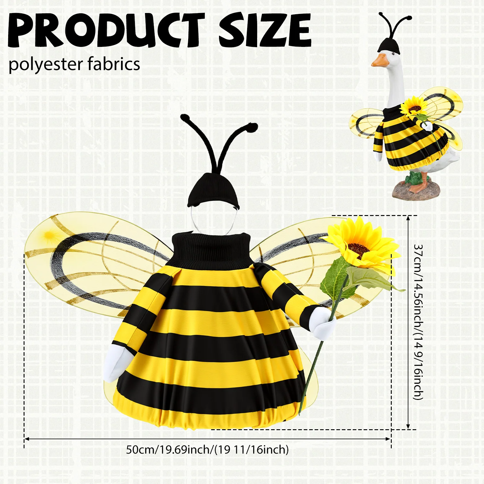 Bee/Ladybug Porch Goose Outfit - Bonsai Garden Ornaments ulasan dan harga