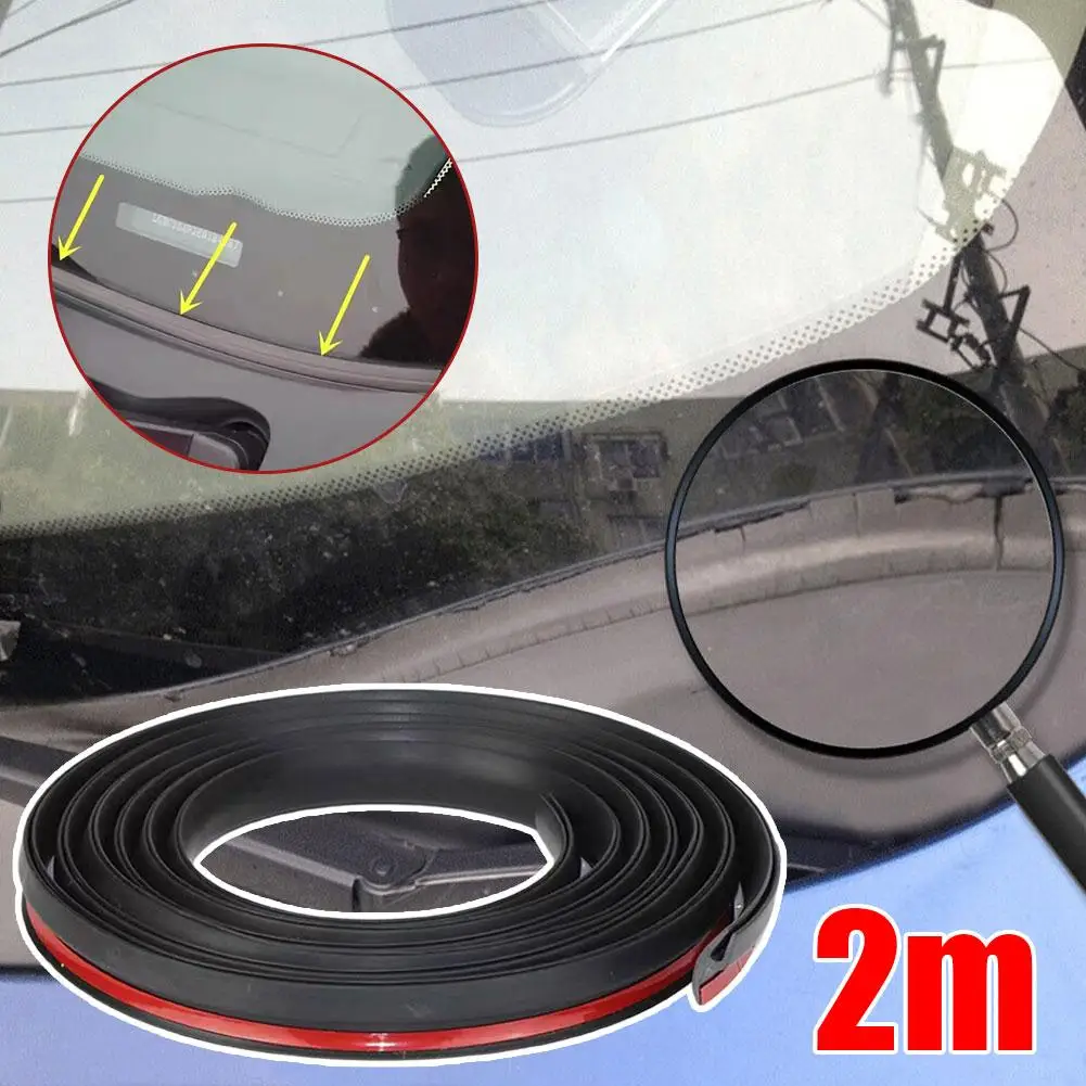 Car Windshield Panel Moulding Seal Strip Sticker Dustproof Soundproof  Guide Plate Rainwater Collector Decorative Strip 2024