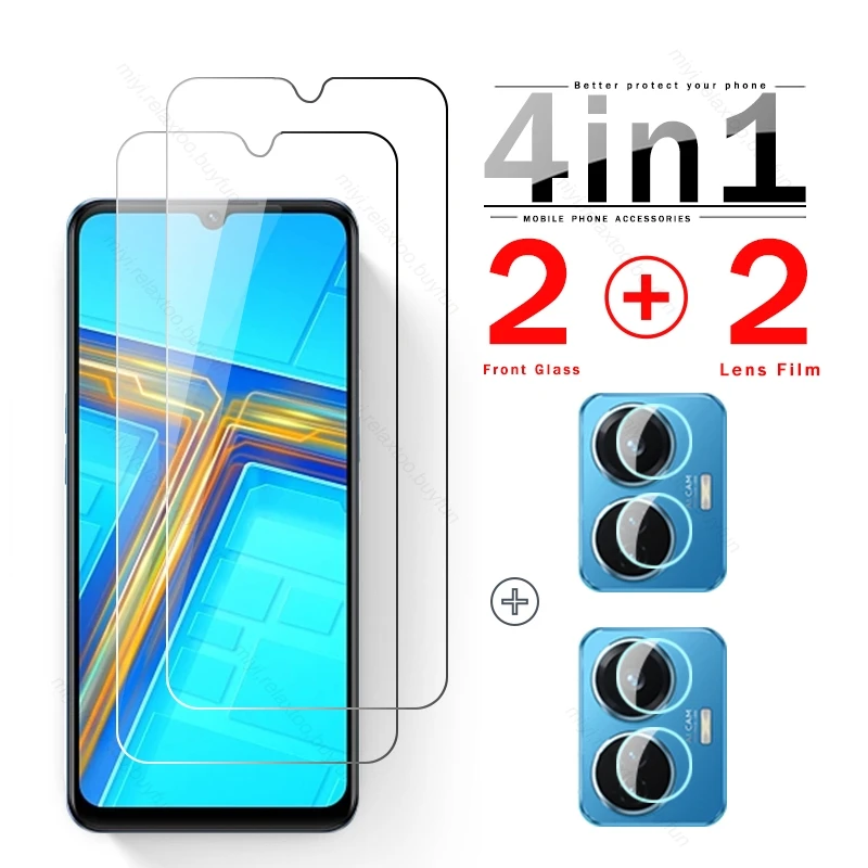 4 In 1 Protective Glass For Vivo T1 Camera Glass VivoT1 4G 2022 Vivo T 1 1T V2153 6.44