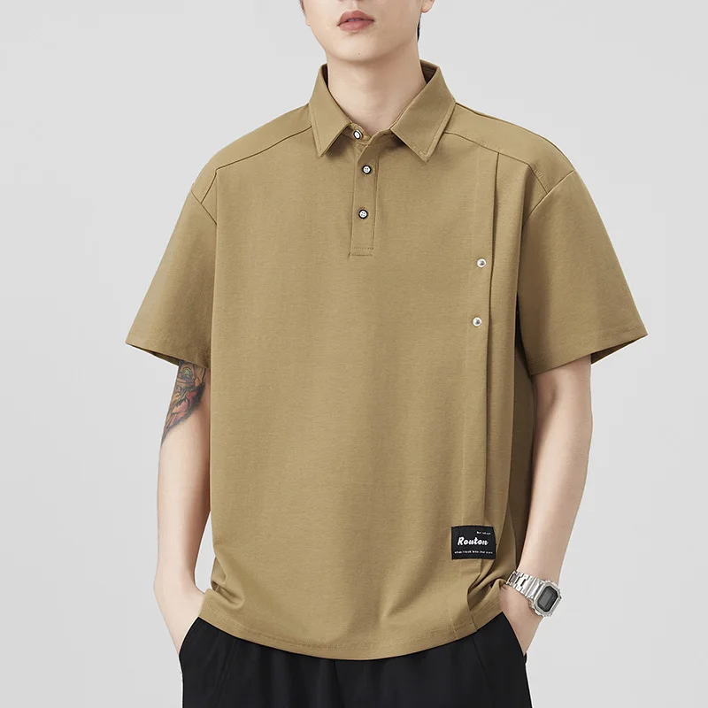 Summer Men's Short-Sleeved T-Shirt American Shirt Polo Shirt