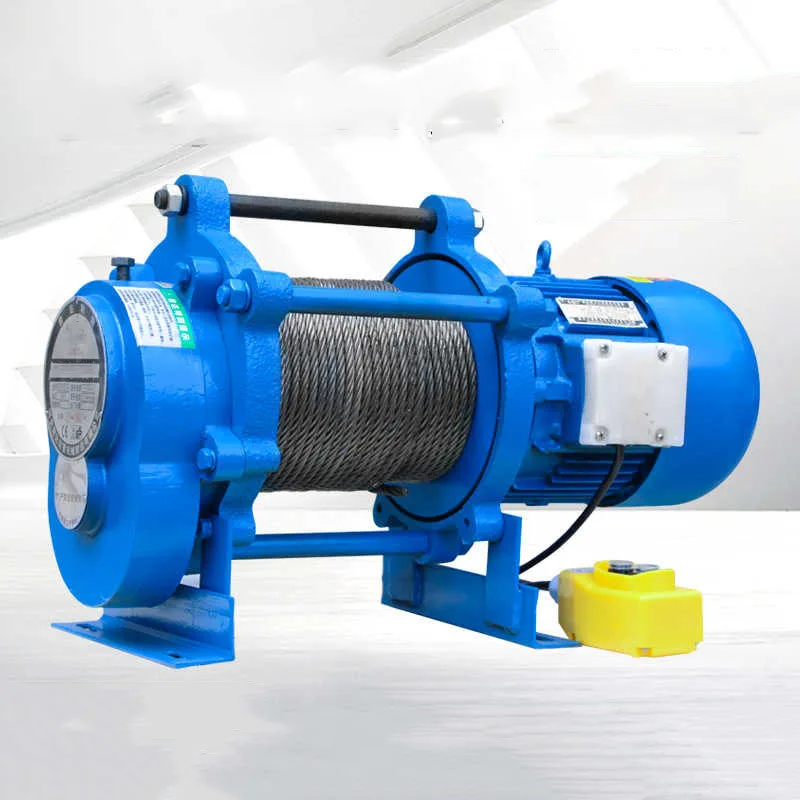 Multifunctional Hoist 220v Household Winch 1 ton 2T Electric Hoist 380v Building Decoration Small Crane Aluminum Shell