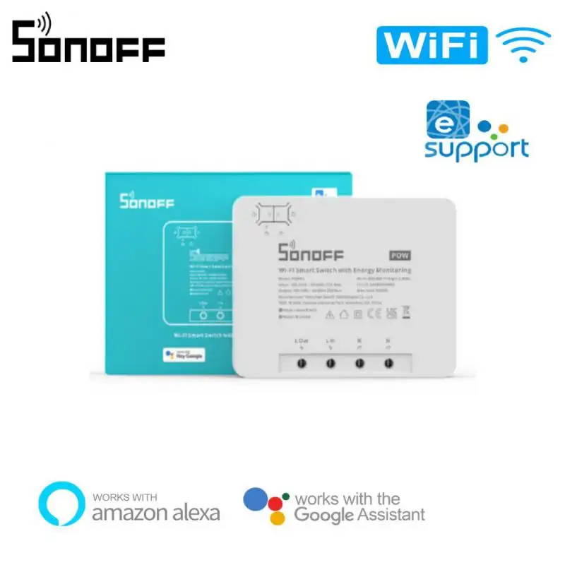 SONOFF POWR3 Wifi Smart Switch 25A/5500W High Power Timer Switch EWeLink APP Control Smart Home Work With Alexa Google