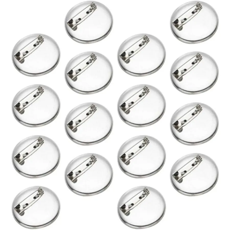 

KESYOO DIY Брошь Аксессуар 100 шт. Брошь Застежки Булавка Диск Основание Диск Пустые круглые лотки с предохранительной застежкой для ремесленного значка с именем