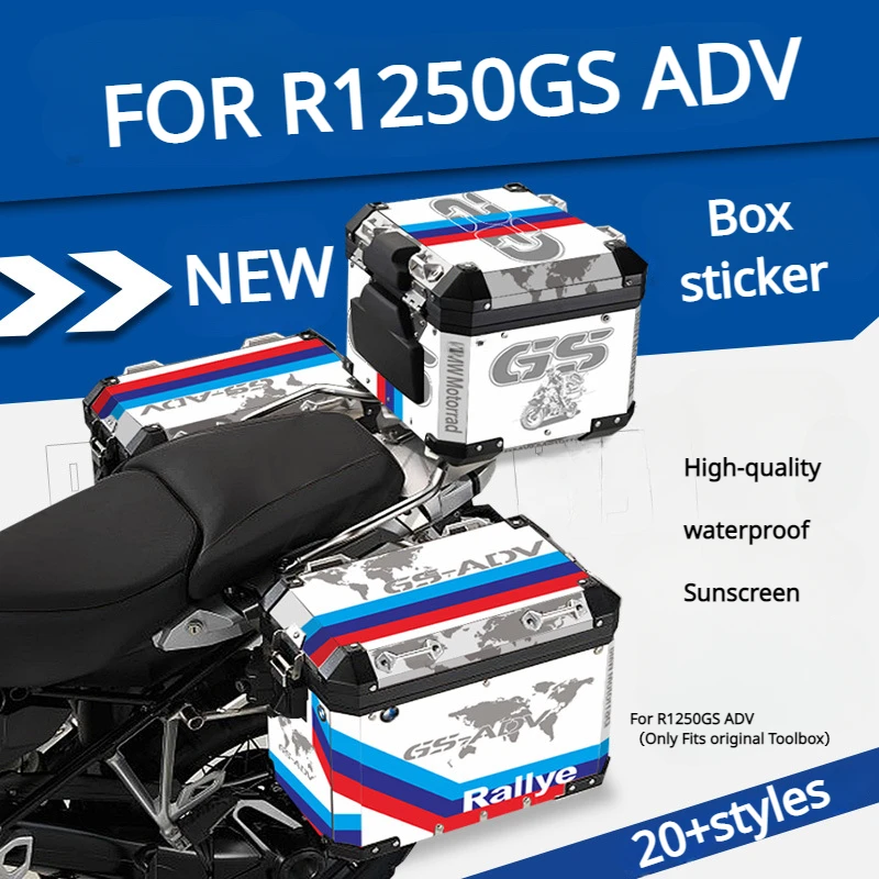 

For R1250GS ADV Reflective Motorcycle Sticker Decal Side Case Box Stickers For Bmw R1200GS R 1200GS R1250 GS 20 Styles Available