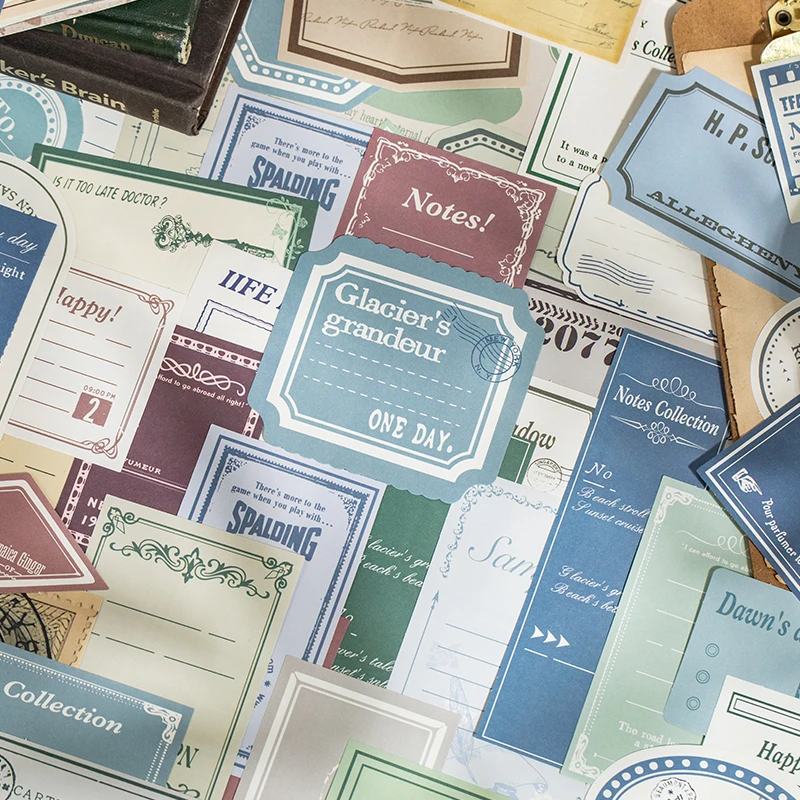 Card Lover 200 Pcs [Memory Chapter Series] Light Retro Material Paper Writing Deco Paper Scrapbooking Sticker Scrapbook Kit