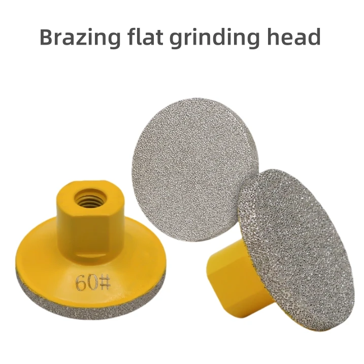 Testa di molatura piatta per brasatura da 2 pollici, foglio di molatura SDC addensato, strumento per lucidare marmo, pietra di quarzo