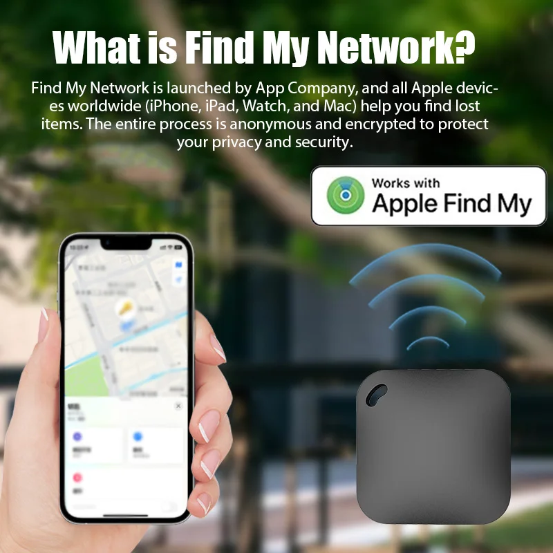 Smart Bluetooth GPS Tracker Work with Apple Find My APP ITag Anti Lost Reminder Device MFI Rated Locator Car Key Pet Kids Finder