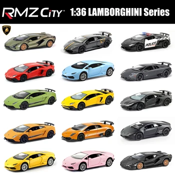 1/36 Lamborghini LP670 LP570 LP750 Sina Modello di auto giocattolo da corsa RMZ CiTY Diecast in miniatura Tirare indietro Ruote libere Regalo per i bambini