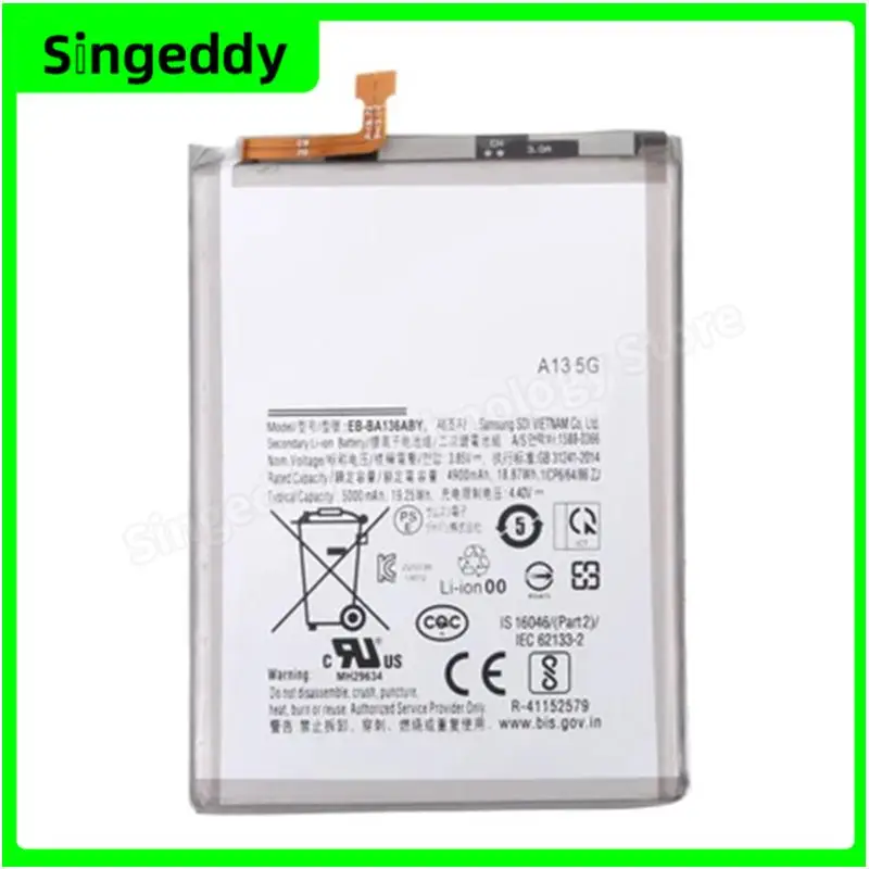 

EB-BA136ABY Battery, Mobile Phone Build-in Batteries For A13 5G, Cellphone Replacement Repair Parts, 5000 mAh