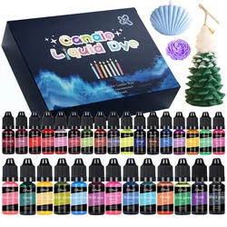 Kit de tinte para velas, juego de pigmentos para colorear, suministros para fabricación de velas DIY, aromaterapia, pigmento de fabricación de velas de cera de soja SB067