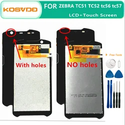 New LCD For ZEBRA TC51 TC52 LCD Screen For ZEBRA TC57 TC56 Front Touch Screen LCD Display ZEBRA TC510K, TC56CJ, TC56DJ LCD Parts