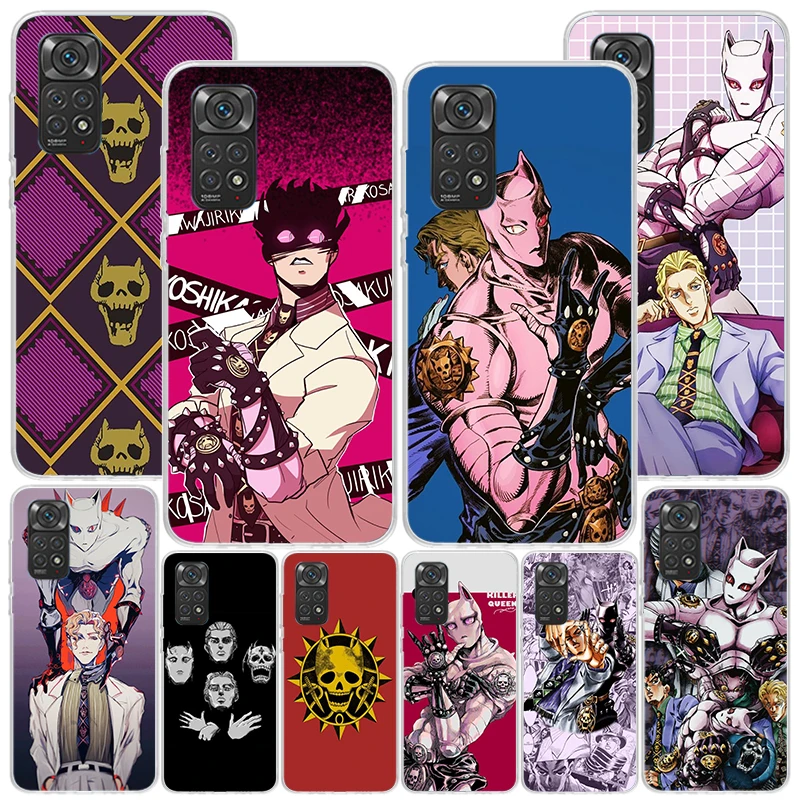 JoJo Adventure Killer Queen Phone Case For Xiaomi Redmi Note 13 12S 12 11 11S 11E 10 Pro Plus 10S 11T 9 9S 8 8T 7 5G Personalize