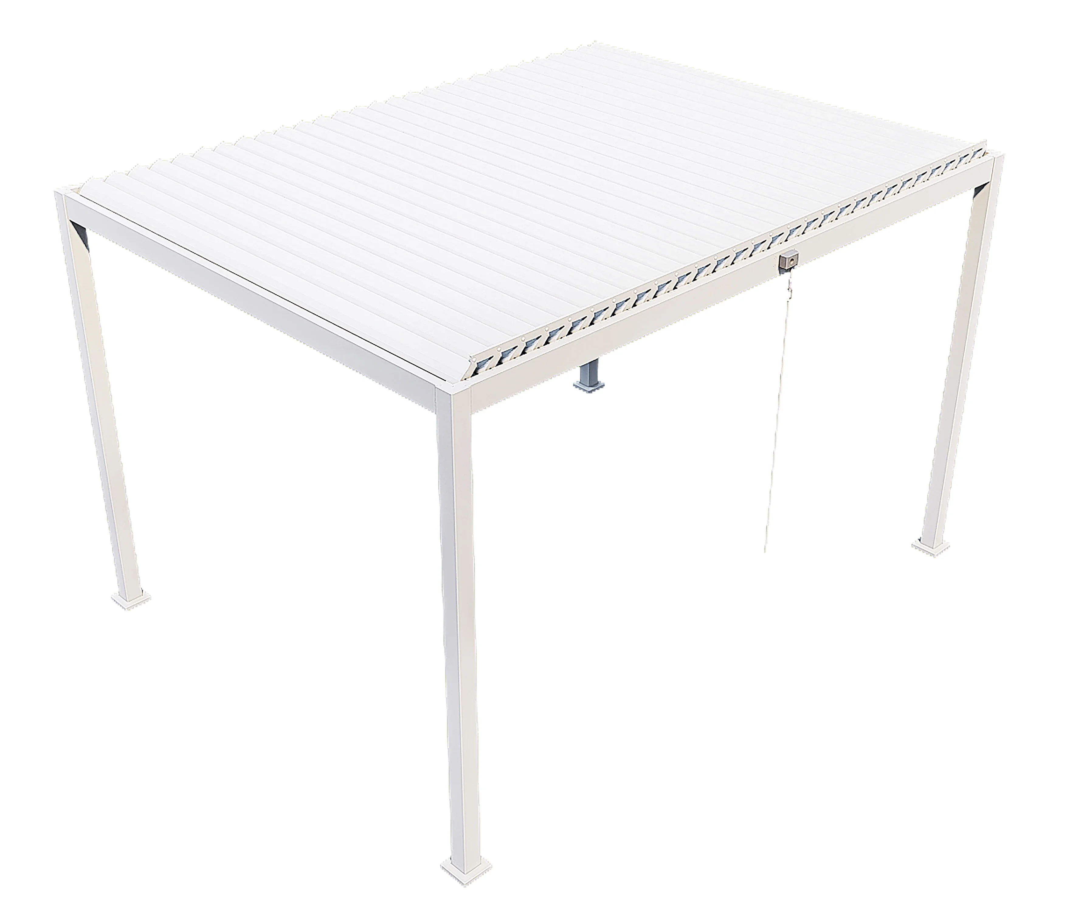 

Matt White Lucida Industry and Trade Integration Aluminium Outdoor Economical Manual Louvre Single Blade Metal Pergola