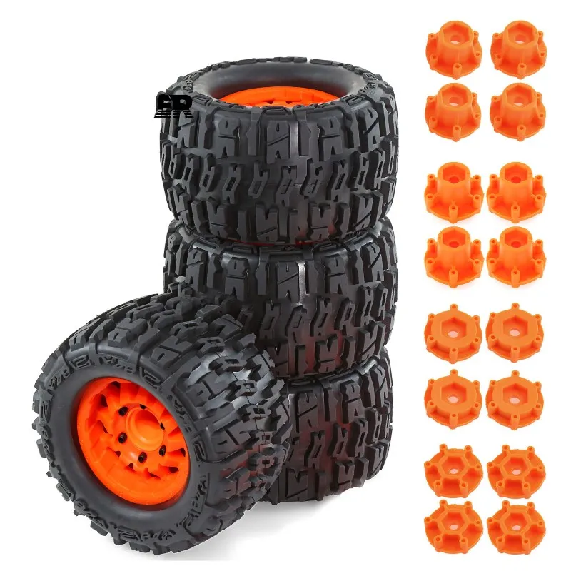 4Pcs 125mm 1/10 Short Course Truck Tire Tyre with 12mm 14mm Wheel Hex for Traxxas Slash ARRMA Tamiya MJX Hyper RC Car