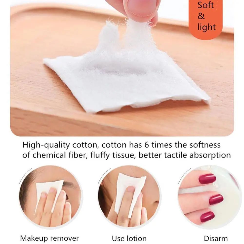 500pcs Wet Apply Makeup Remover Multi Functional Cotton Pad Wet Cotton Stretchable Facial Thin Non-Woven Makeup Cotton Tissues