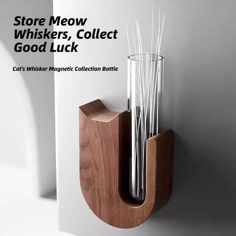 Cat Beard Storage Box Pet Dog Hair Collection Bottle Commemorative Cat Beard Collector Refrigerator Stickers