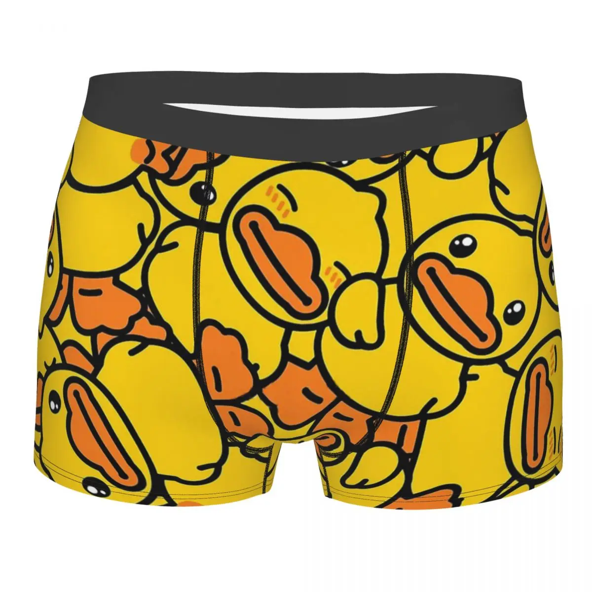 Impresso Rubber Duck Boxer Briefs para Homens, Altamente Respirável, Cuecas Amarelas, Cuecas Clássicas, Presentes de Aniversário, Engraçado, Alta Qualidade