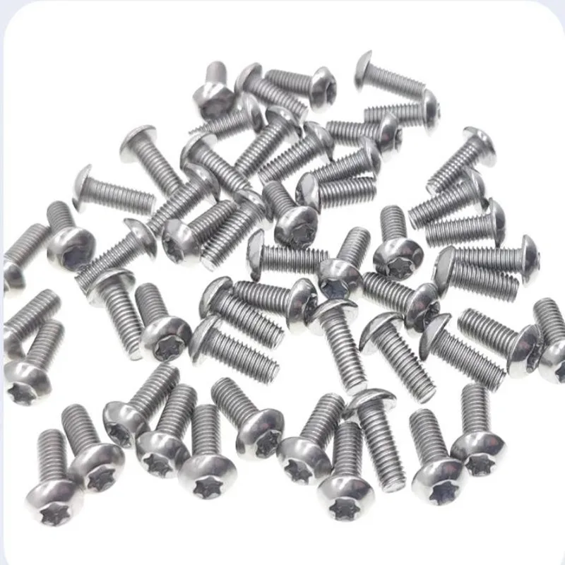 5pcs M2 M2.5 M3 M4 M5 TA2 titanium Six lobe torx round button head  screw screws TA2