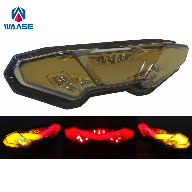 

waase For Yamaha MT07 MT-07 Tracer 700 2016 2017 2018 2019 Rear Tail Light Brake Turn Signals Integrated LED Light