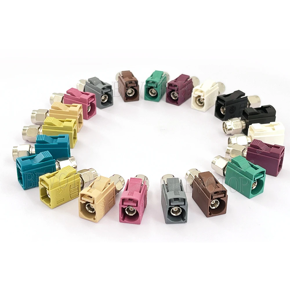 10PCS/Lot Fakra A-Z Female Jack to SMA Male Plug 50 Ohm Straight RF Coaxial Adapter
