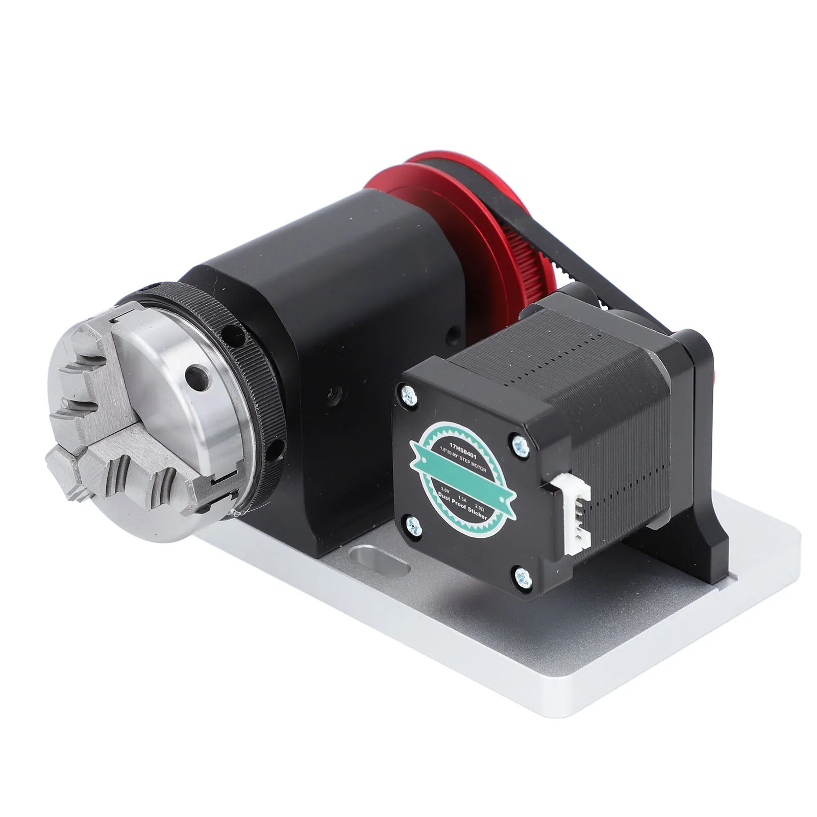 CNC Rotary Module Kit 4:1 Belt Reduction Ratio 4‑60mm Chuck 4th Axes Rotating Module for TTC450 and Most Milling Machine