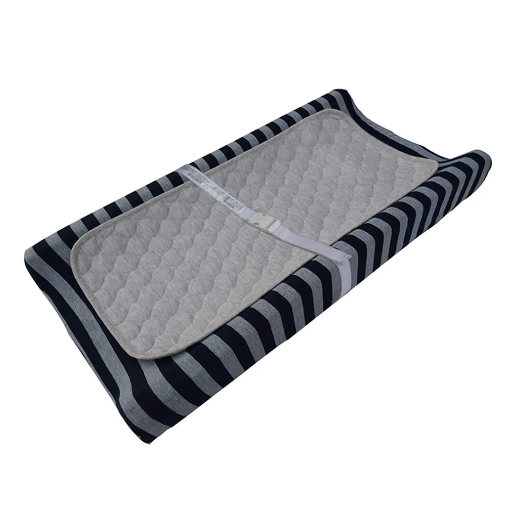 

3pcs Waterproof Diaper Pad Baby Bed Cotton Mattress Protector Gray Rectangular Reusable Change Bassinet Toddler Sheet Pad