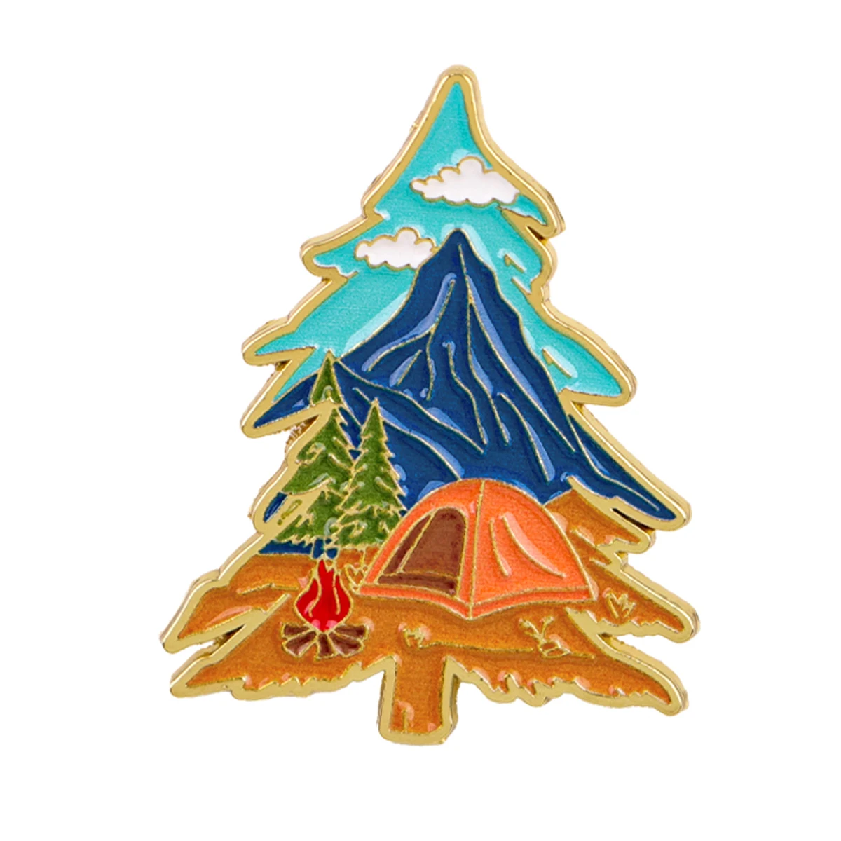 Pin de esmalte para camping, b - Outdoor Camping Logo reseña y precio