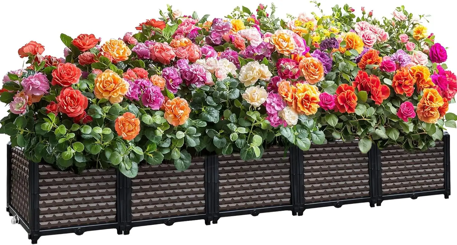 

Large Planters for Outdoor Plants 14" Tall Planter Box, Raised Beds for Gardening Self Watering, Elevated Planter Box with Legs,