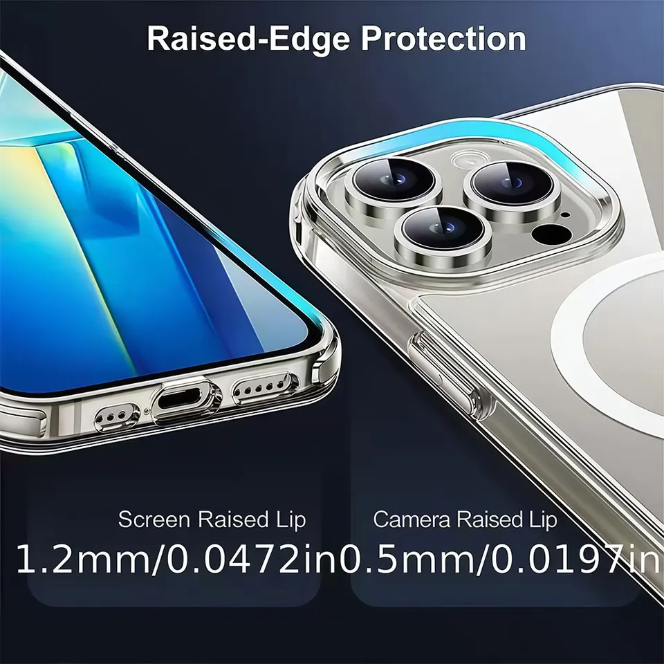Funda transparente magnética para iPhone 17 16 15 14 13 12 11 Pro Xs Max 16e Air Mini 7 8 Plus X XR SE 2020 2022, resistente a golpes 4