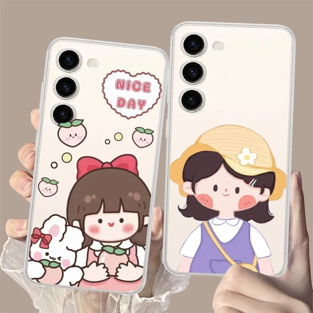 Cartoon Vitality girl Phone Case for Samsung Galaxy S8 8S G950F G950 A91 A80 A73 5G A72