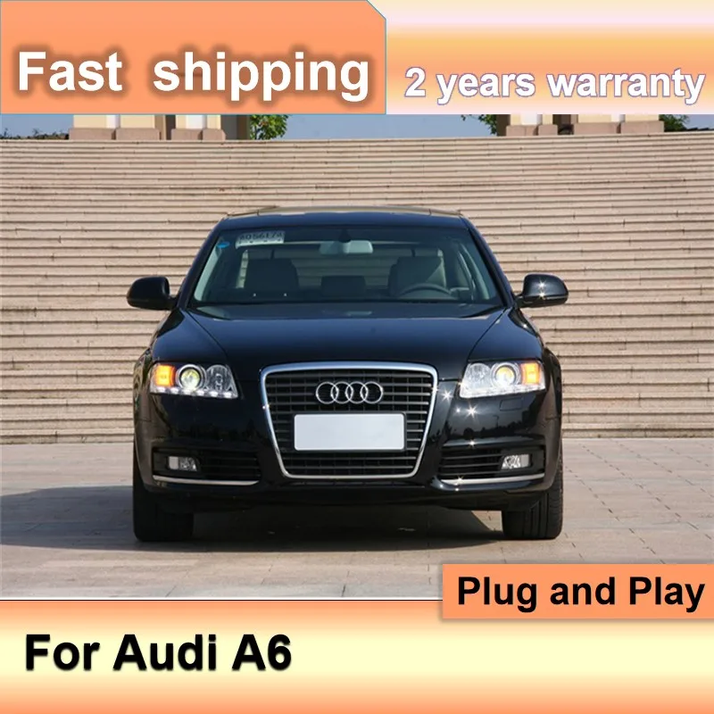 

Car Accessories for Audi A6 Headlights 2005-2011 A6L C5 C6 LED Head Lamps LED DRL Turn Signal Hid Option Bi Xenon Head Lamp