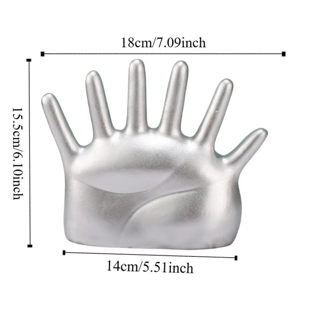 6 Fingers Palm Shape Rings Holder Resin Crafts Watch Organizer Simple Vintage Jewelry Display Stand Living Room Bedroom Decor
