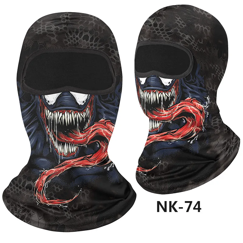 Summer Men Balaclava Motorcycle Bicycle Biker Full Face Cover Skull Bandana Sport Scarf Breathable Riding Neck Gaiter Venom Mask