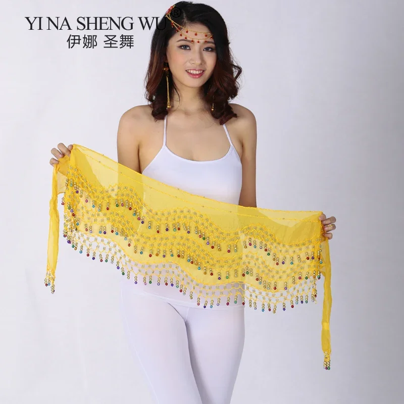 New Belly Dance Belt Costume for Women Bells Tassel Hip Scarf Oriental Tribal Dance Belt Performance Accessories Zills Coin Belt