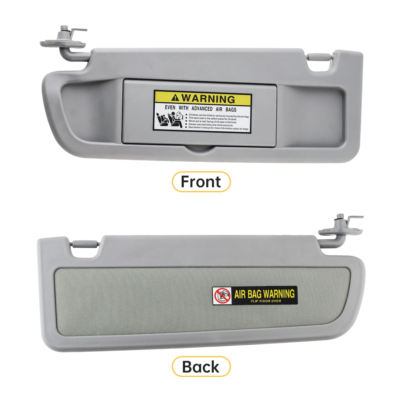 83280-SNA-A01ZC Left Driver Side Interior -Safe Rounded Edge Car Sun Visor Fit for Honda Civic with Screws, Pry Bar, Screwdriver