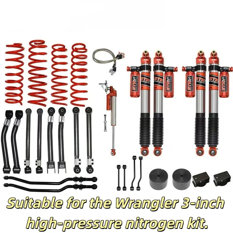 Nitrogen Adjustable Shock Absorber for Wrangler JL3 Raise The Chassis.