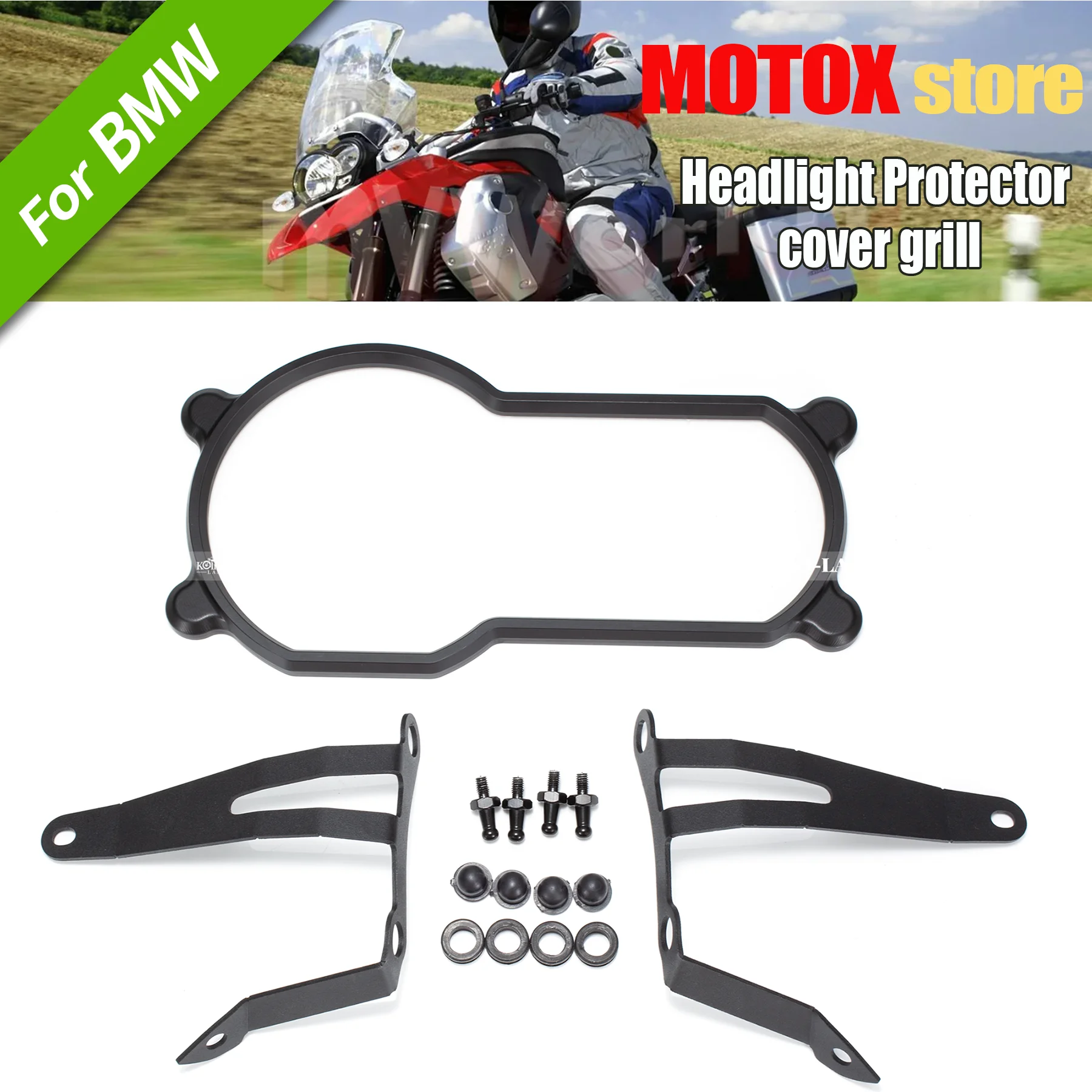 

Motorcycle Fit For BMW 2013 - 2024 14 15 16 17 R1200GS R1250GS ADV R1200 R1250 GS GSA Front Headlight Guard Cover Lens Protector