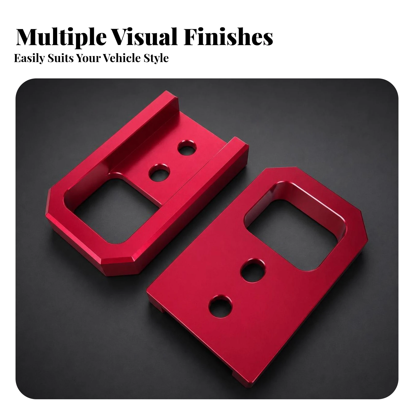 D Circle Bracket Pair of Tow Hook Brackets Left and Right Set Two Mounting Holes Front Tow Hook Bracket High Strength
