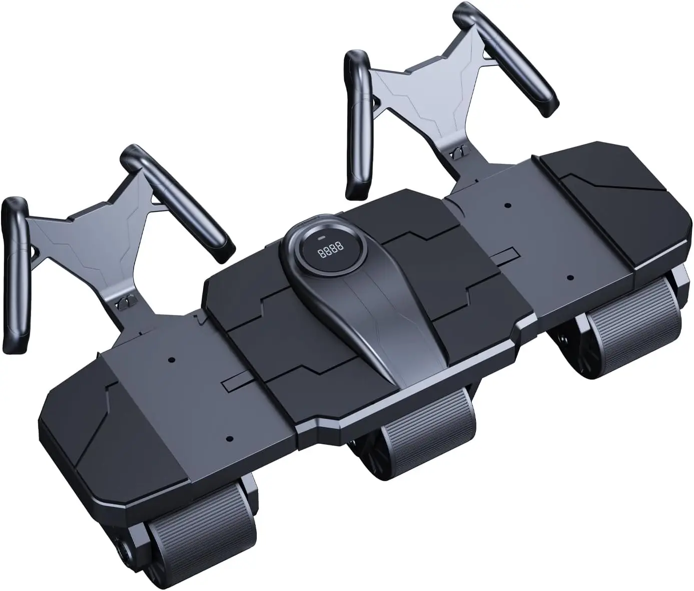 2025 New Ab Six Wheel Roller with Elbow Support - Automatic Rebound Abdominal Wheel Roller, The Upgraded Version For Dual Use Si