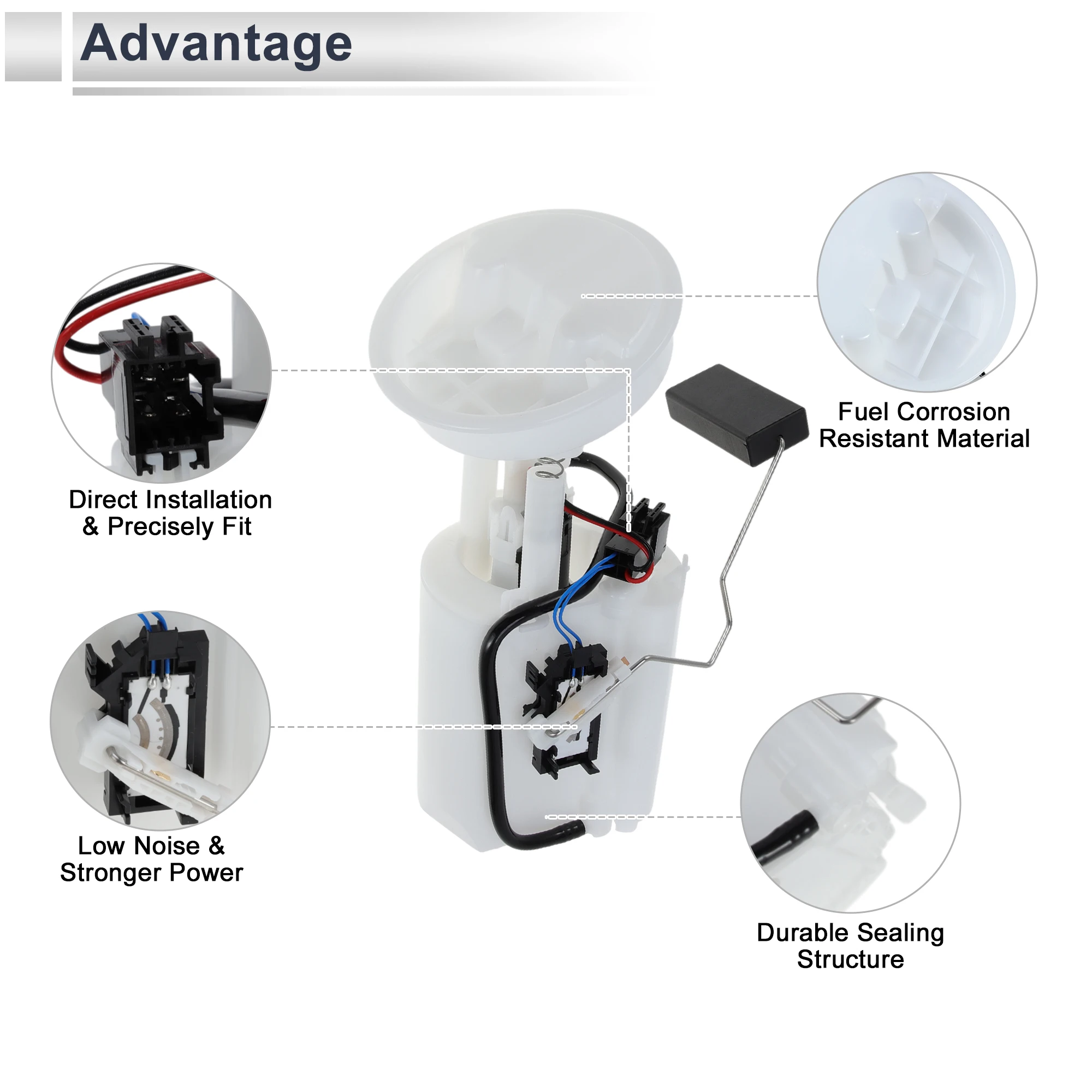 Электрический топливный насос X Autohaux в сборе для Mercedes Benz W203 серии C230 C240 C280 C320 2001-07 2.5L 2.6L 3.0L 3.2L 2034702394