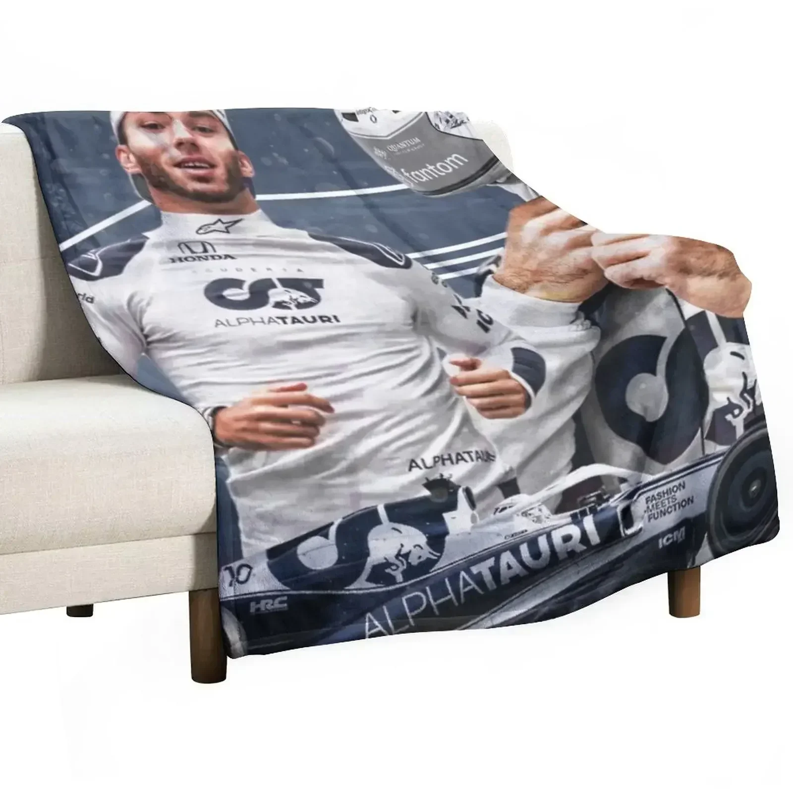 P gasly New Wallpaper Throw Blanket Beach Single Hair Bed Fashionable Softest Warm Blankets