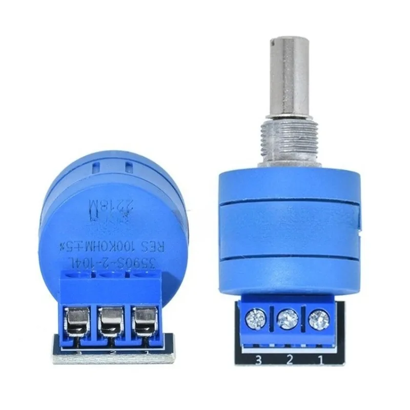 10 Turns Precision Wirewound Potentiometer, Screw Terminal No Soldering, Multiple Resistance 100Ω~100K