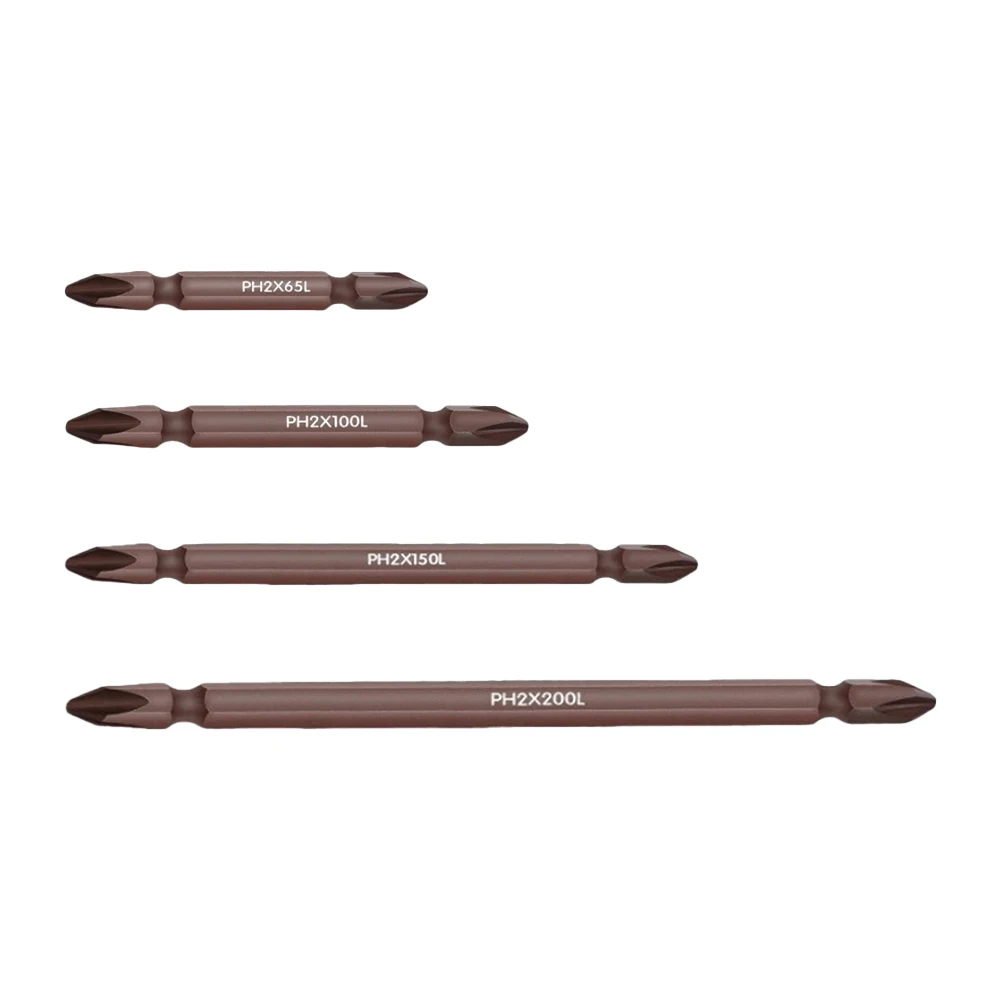 4pcs PH2 Double Heads Magnetic Cross Screwdriver Bits For Routine Maintenance Appliance Installation 65/100/150/200mm