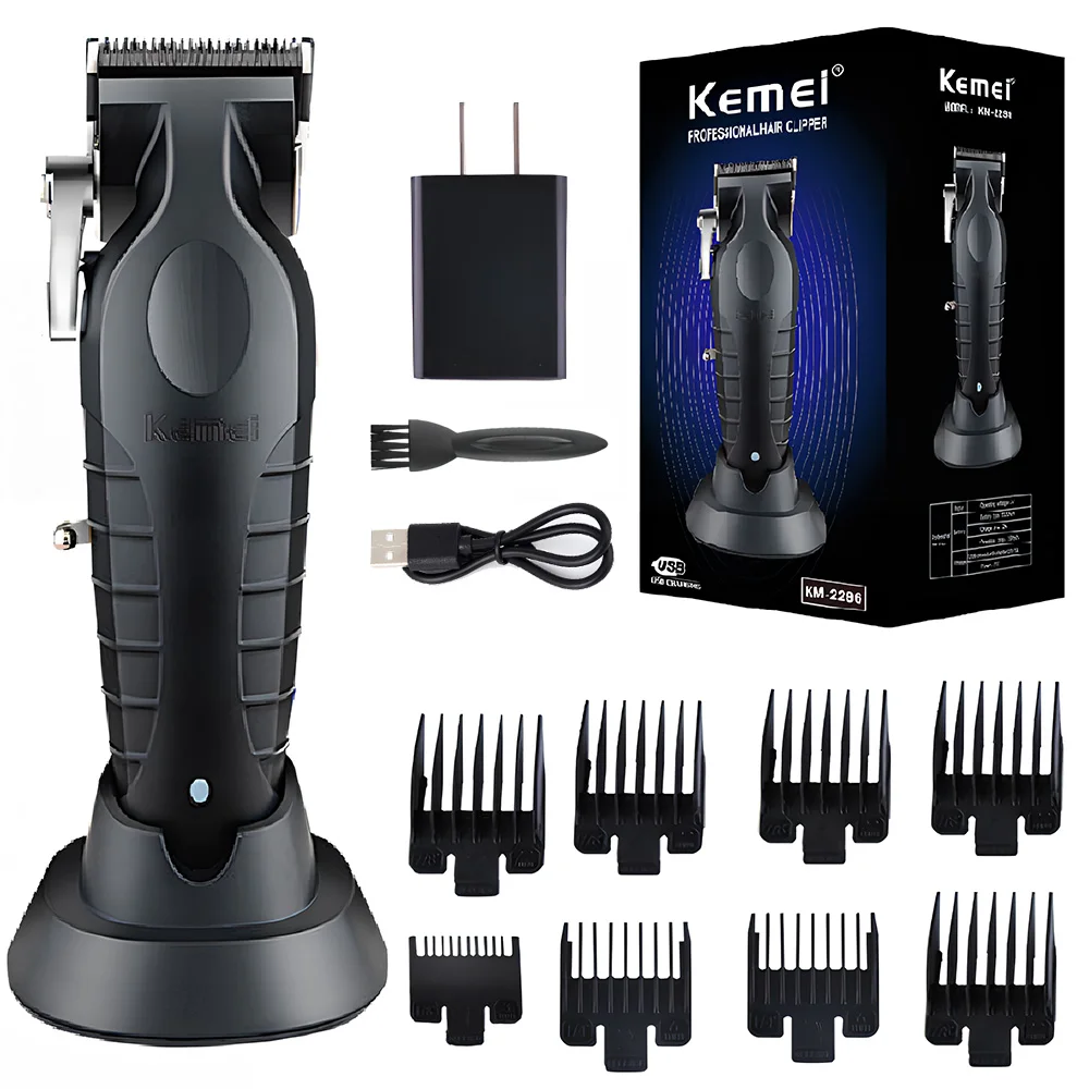 

Kemei Professional Precision Fade Hair Clippers Cordless Hair Cutting Machine Rechargeable 2500mAh Hair Beard Trimmer for Barber