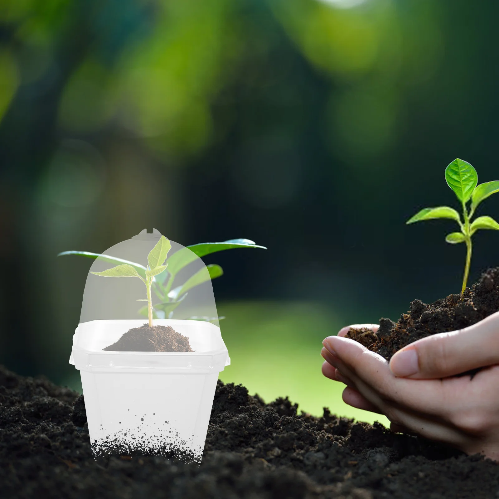 

5 шт. пластиковые горшки для рассады, набор для проращивания посадки, садовые инструменты, лотки для роста цветов, тепличные принадлежности