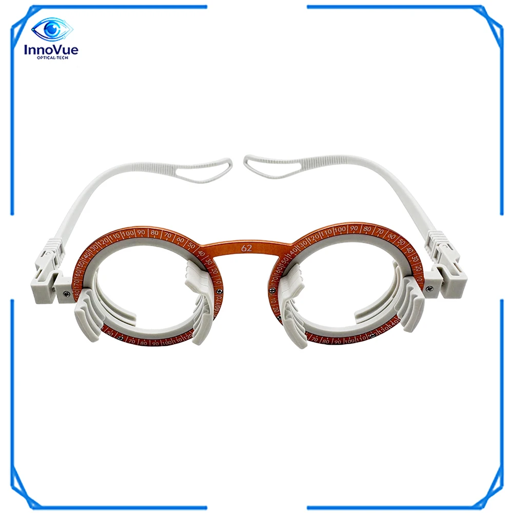 InnoVue Opto TF-T2B Anodized Aluminum Trial Frame 48-70mm PD 6-Color Rings for Eye Exam Trial Frame
