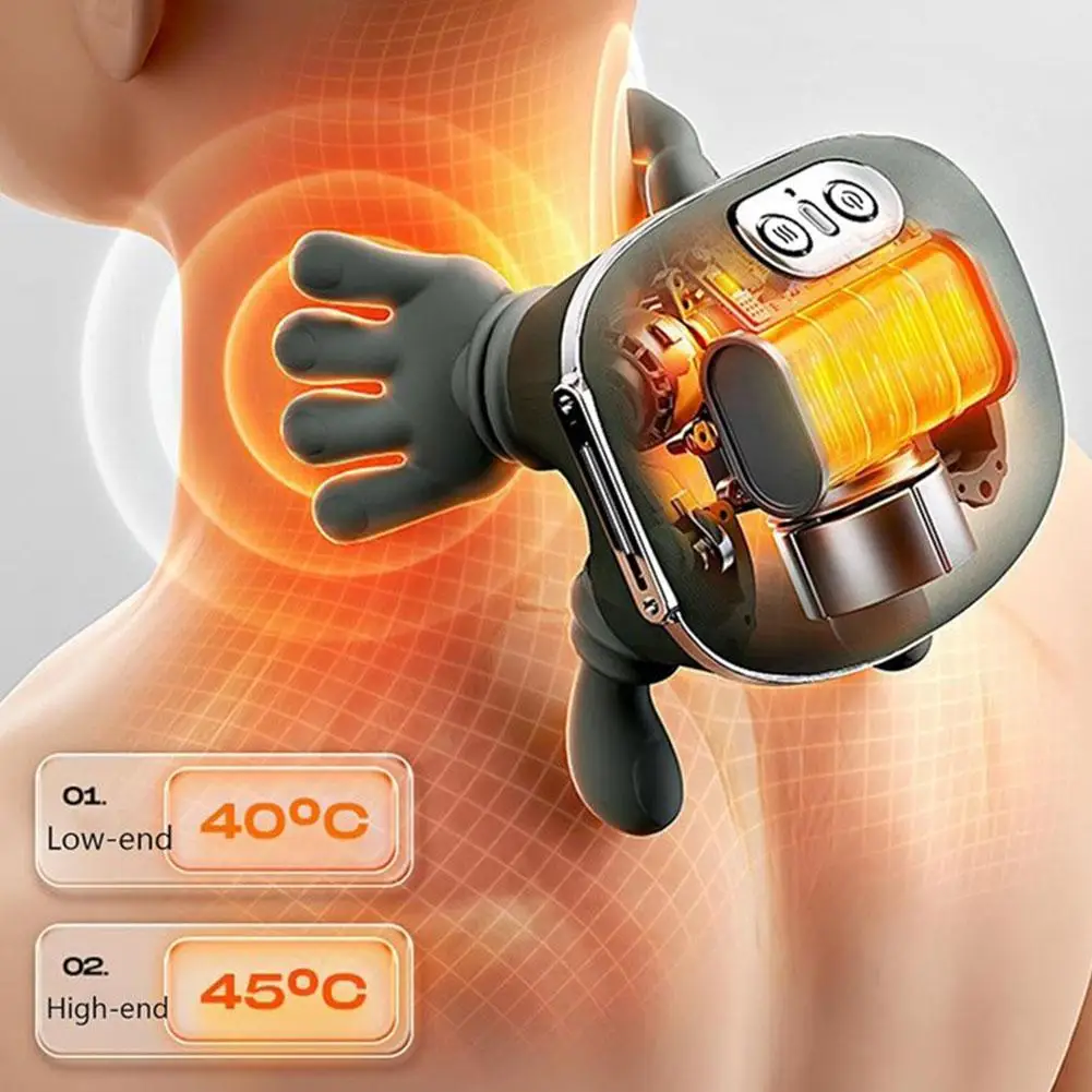 Bionic Hand Neck Shoulder Massager Green Realistic Five-finger Technique Wireless Shoulder And Back Kneading Massage